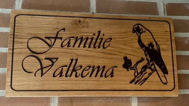 Naambord met logo