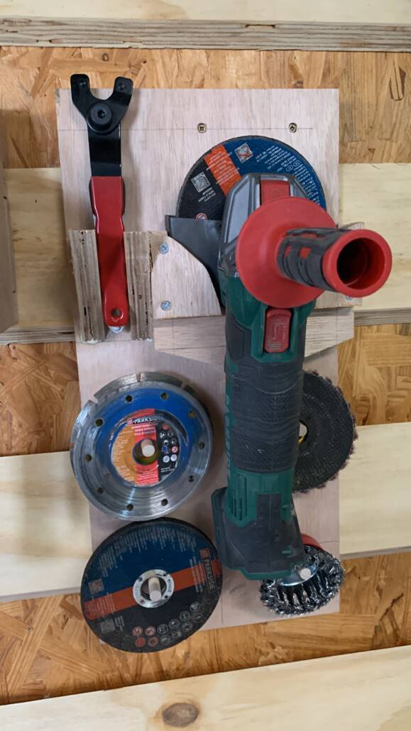 French cleat houder haakse slijper