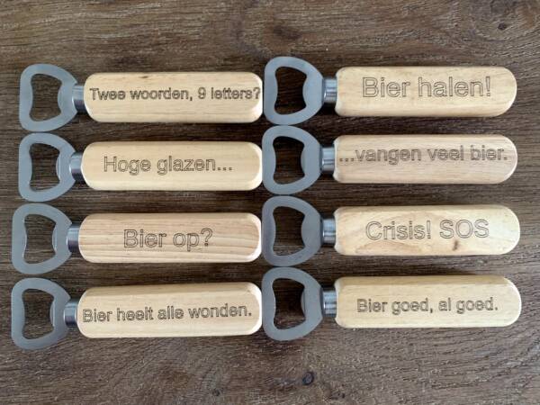 Opener met tekst naar keuze
