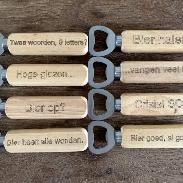 Opener met tekst naar keuze