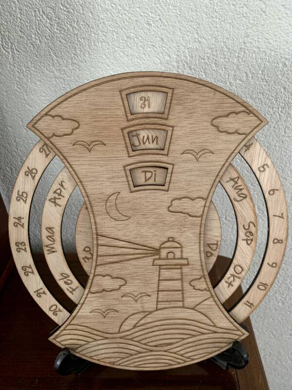 Kalender hout vuurtoren