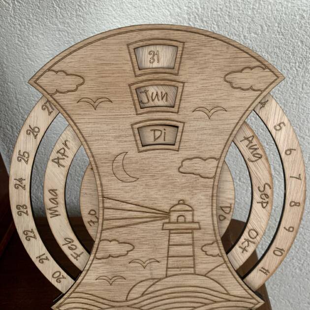 Kalender hout vuurtoren