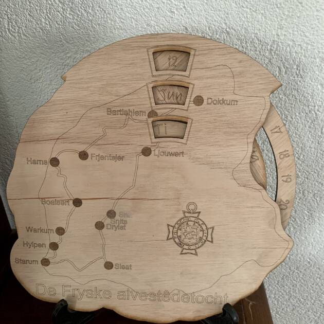 Kalender hout De Fryske alvestêdetocht