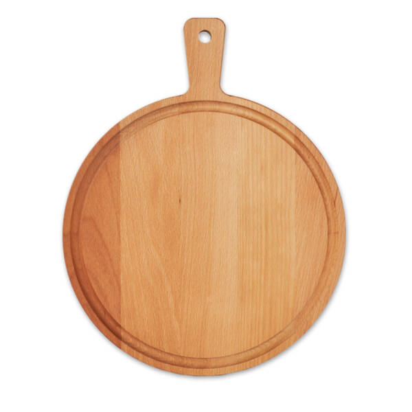 BB Ronde borrelplank met handvat met sapgoot