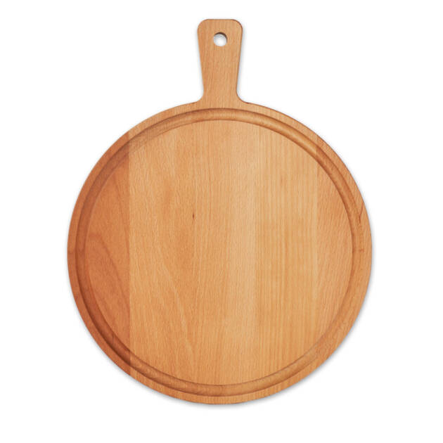 BB Ronde borrelplank met handvat met sapgoot